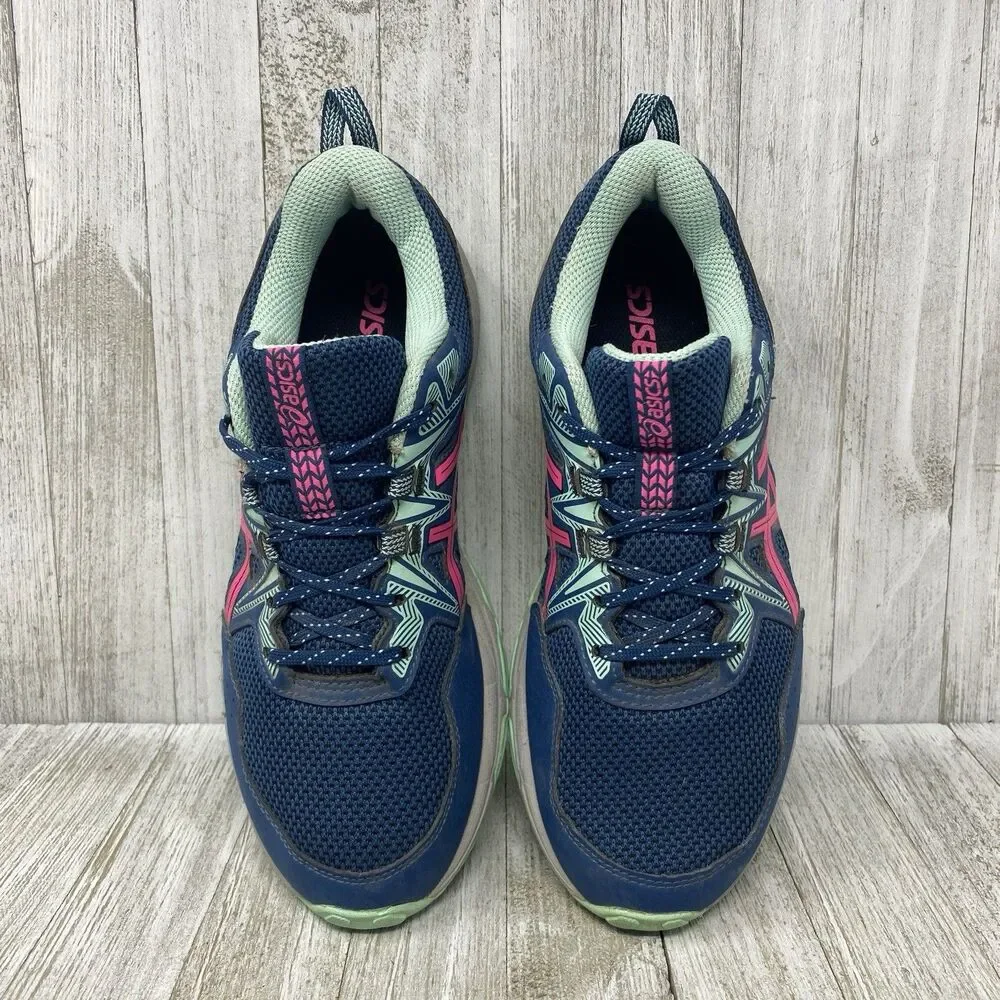 Women's Asics Gel Venture 8 Trail Running Sneaker Shoes Blue Pink - Size 9 - Picture 7 of 11